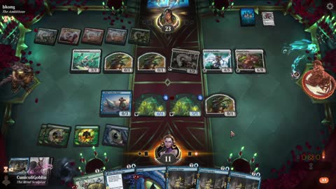 Watch MTG Arena Video Replay - Simic Midrange by CunicoliGoblin VS Temur Midrange by bkong - MWM Historic Pauper