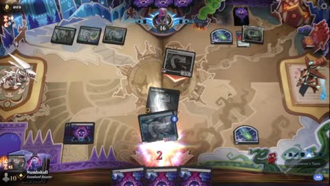 Watch MTG Arena Video Replay - Mono Black Aggro by Numbskull VS Simic Aggro by asra - Traditional Standard Ranked
