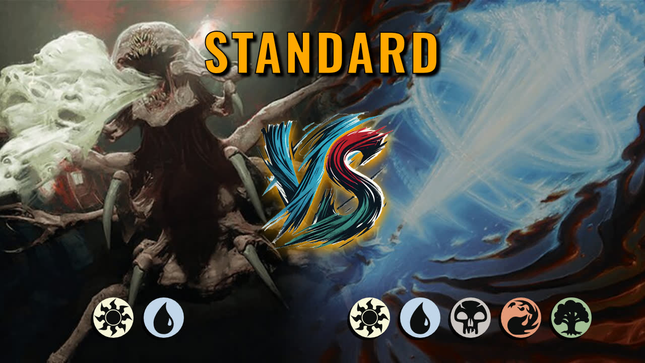 Watch MTG Arena Standard Video - Azorius Control by CunicoliGoblin VS 5 Color Midrange by Taehe - 4f4848