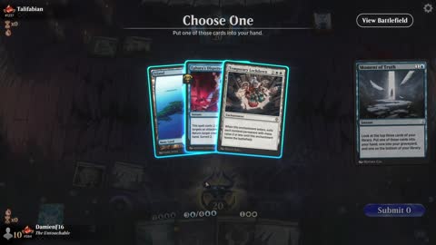 Watch MTG Arena Video Replay - Azorius Midrange by DamienF16 VS Golgari Control by Talifabian - Traditional Standard Ranked