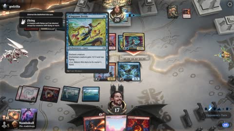 Watch MTG Arena Video Replay - Jeskai Midrange by Numbskull VS Jeskai Aggro by godzilla - Premier Draft Ranked