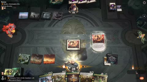 Watch MTG Arena Video Replay - Emmara, Voice of the Conclave by saitama VS Rusko, Clockmaker by Xerox - Historic Brawl