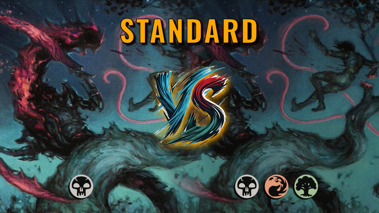 Watch MTG Arena Standard Video - Mono Black Aggro by Numbskull VS Jund Midrange by Lightning_Felix - 555bed