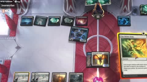 Watch MTG Arena Video Replay - Mono White Midrange by GBThundaII VS Dimir Aggro by Journeyfan - Standard Play