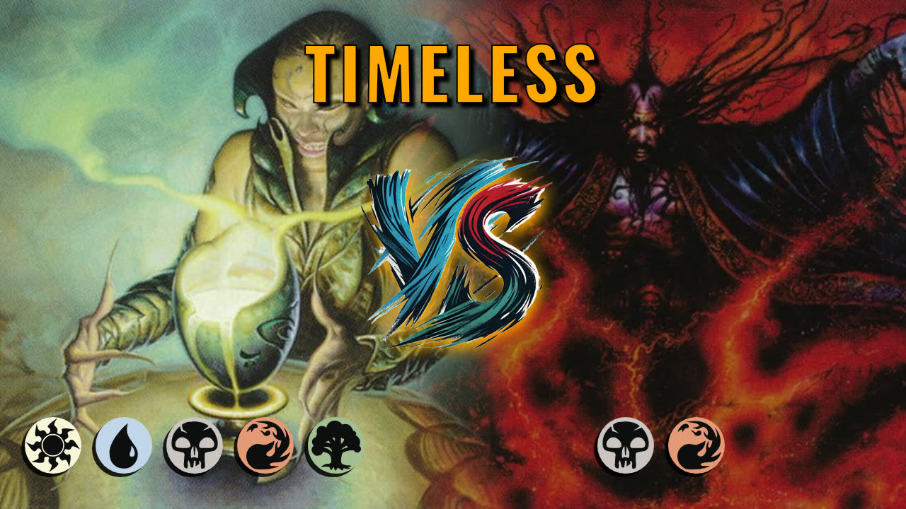 Watch MTG Arena Timeless Video - 5 Color Midrange by saitama VS Rakdos Aggro by Maxus91 - bc6bf3