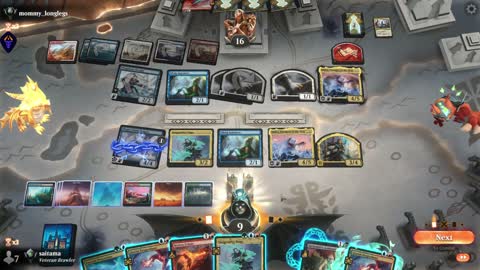 Watch MTG Arena Video Replay - UBRG Midrange by saitama VS Jeskai Midrange by mommy_longlegs - Premier Draft Ranked