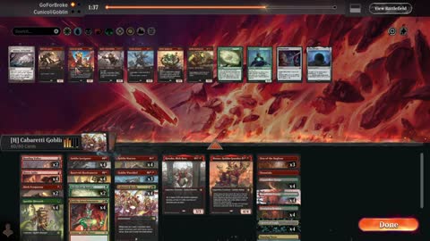 Watch MTG Arena Video Replay - Gruul Aggro by CunicoliGoblin VS Boros Aggro by GoForBroke - Traditional Historic Play