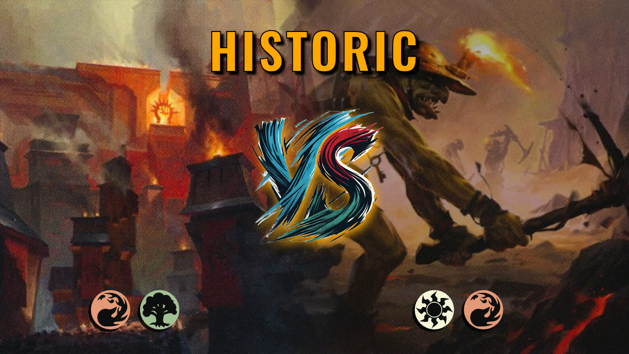 Watch MTG Arena Historic Video - Gruul Aggro by CunicoliGoblin VS Boros Aggro by GoForBroke - 1c54ec