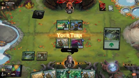 Watch MTG Arena Video Replay - Mono Green Aggro by utku VS Mono Green Midrange by 9Lightning - Standard Ranked