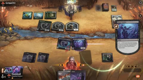 Watch MTG Arena Video Replay - Mono Black Midrange by Numbskull VS Selesnya Midrange by Gorigan763 - Traditional Standard Ranked
