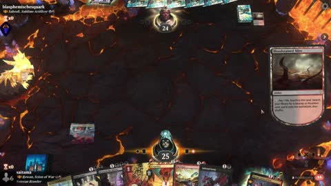Watch MTG Arena Video Replay - Rowan, Scion of War by saitama VS Saheeli, Sublime Artificer by blasphemischesquark - Historic Brawl