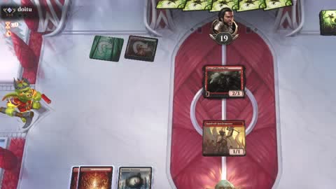 Watch MTG Arena Video Replay - Mono Red Aggro by CunicoliGoblin VS Gruul Aggro by doitu - Standard Traditional Ranked
