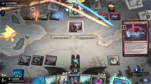 Watch MTG Arena Video Replay - UBRG Midrange by saitama VS Izzet Aggro by LocrianPink - Premier Draft Ranked