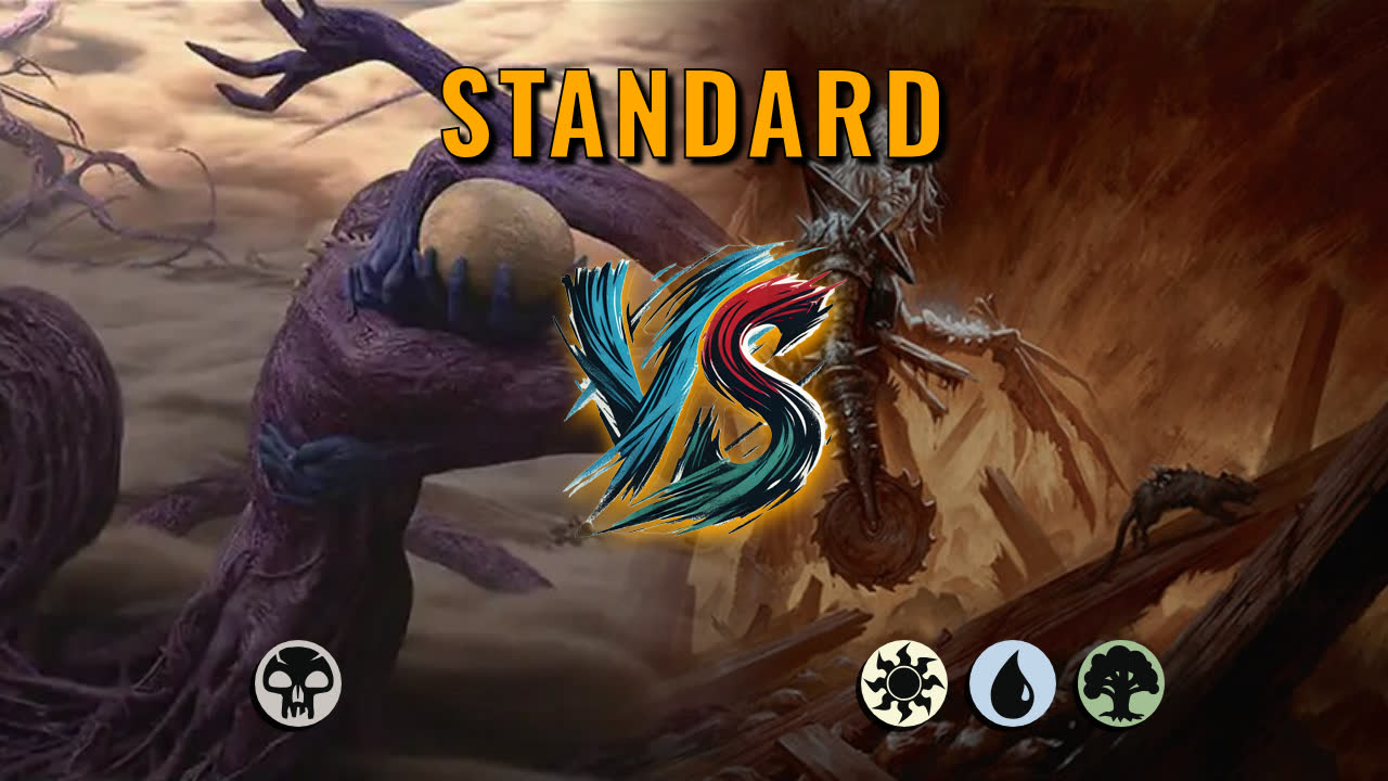 Watch MTG Arena Standard Video - Mono Black Midrange by Numbskull VS Bant Midrange by Cubillas - 0d94b5
