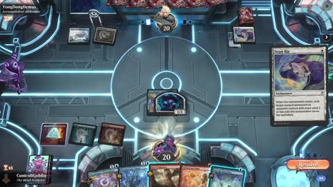 Watch MTG Arena Video Replay - Izzet Aggro by CunicoliGoblin VS Azorius Midrange by YongDongDemus - Alchemy Play
