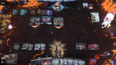Watch MTG Arena Video Replay - Mono Black Midrange by Numbskull VS Grixis Midrange by vitulv - Historic Play