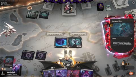 Watch MTG Arena Video Replay - Mono Black Aggro by Numbskull VS Golgari Control by Lumata - Standard Play