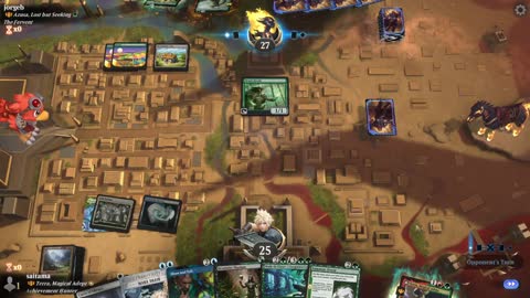 Watch MTG Arena Video Replay - Terra, Magical Adept by saitama VS Azusa, Lost but Seeking by jorgeb - Historic Brawl
