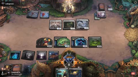 Watch MTG Arena Video Replay - Sultai Midrange by DamienF16 VS Mono White Midrange by yologreen - Premier Draft
