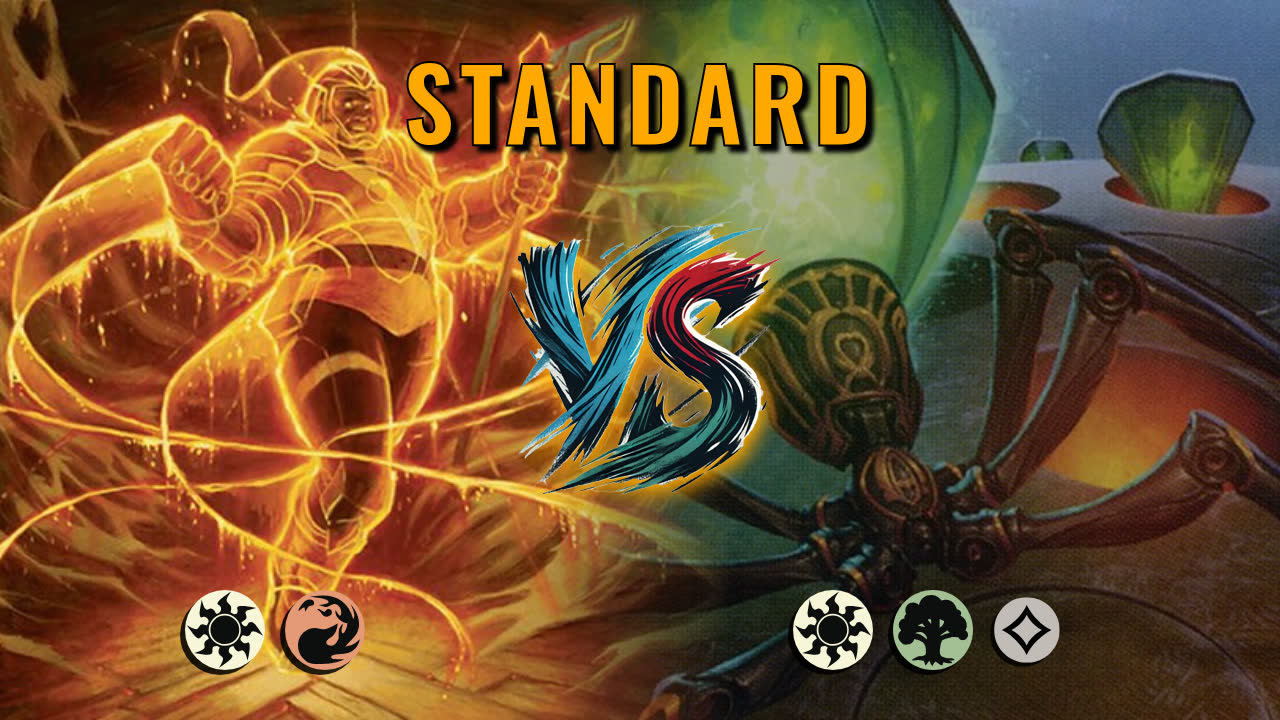Watch MTG Arena Standard Video - Boros Aggro by DeadWeight VS Selesnya Midrange by Olmo - 483bde