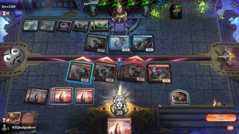 Watch MTG Arena Video Replay - Mono Red Midrange by MTGBudgetBrew VS 5 Color Aggro by Rww2288 - Historic Play