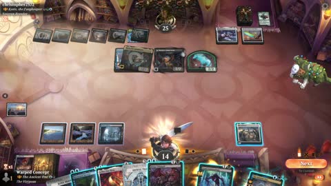 Watch MTG Arena Video Replay - The Ancient One by Warped Concept VS Kotis, the Fangkeeper by christopher2572 - Historic Brawl