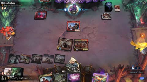 Watch MTG Arena Video Replay - Alesha, Who Laughs at Fate by saitama VS Ragavan, Nimble Pilferer by Chilean Seabass - Historic Brawl