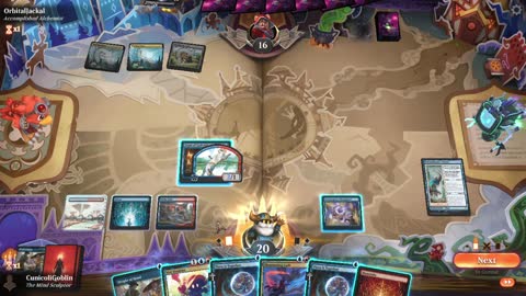 Watch MTG Arena Video Replay - Izzet Midrange by CunicoliGoblin VS 5 Color Midrange by OrbitalJackal - Alchemy Play