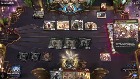 Watch MTG Arena Video Replay - Jund Aggro by CunicoliGoblin VS Mono White Aggro by Ragnarok42016 - Traditional Historic Play