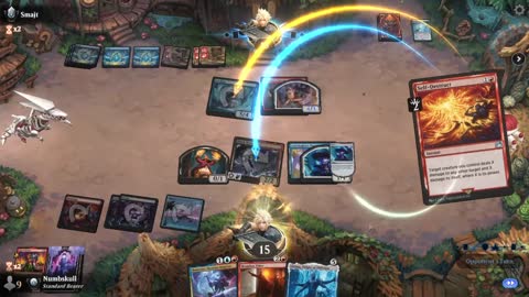 Watch MTG Arena Video Replay - Grixis Midrange by Numbskull VS Izzet Aggro by Smajt - Premier Draft