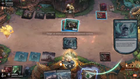 Watch MTG Arena Video Replay - Temur Midrange by saitama VS Gruul Aggro by Costanza - Premier Draft