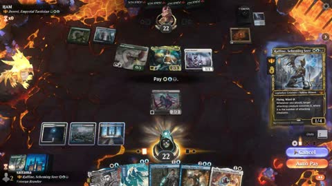 Watch MTG Arena Video Replay - Raffine, Scheming Seer by saitama VS Derevi, Empyrial Tactician by HAM - Historic Brawl