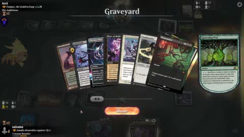 Watch MTG Arena Video Replay - Amalia Benavides Aguirre by saitama VS Tasigur, the Golden Fang by Aeri - Historic Brawl