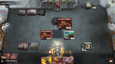 Watch MTG Arena Video Replay - Boros Aggro by MTGBudgetBrew VS Rakdos Midrange by marquseramera - Historic Play