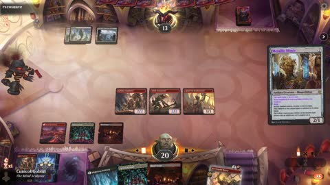 Watch MTG Arena Video Replay - Rakdos Aggro by CunicoliGoblin VS 5 Color Midrange by rxcosuave - Traditional Historic Play