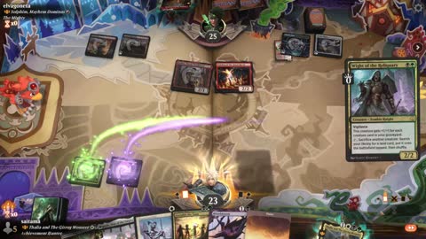 Watch MTG Arena Video Replay - Thalia and The Gitrog Monster by saitama VS Solphim, Mayhem Dominus by elvagoneta - Historic Brawl