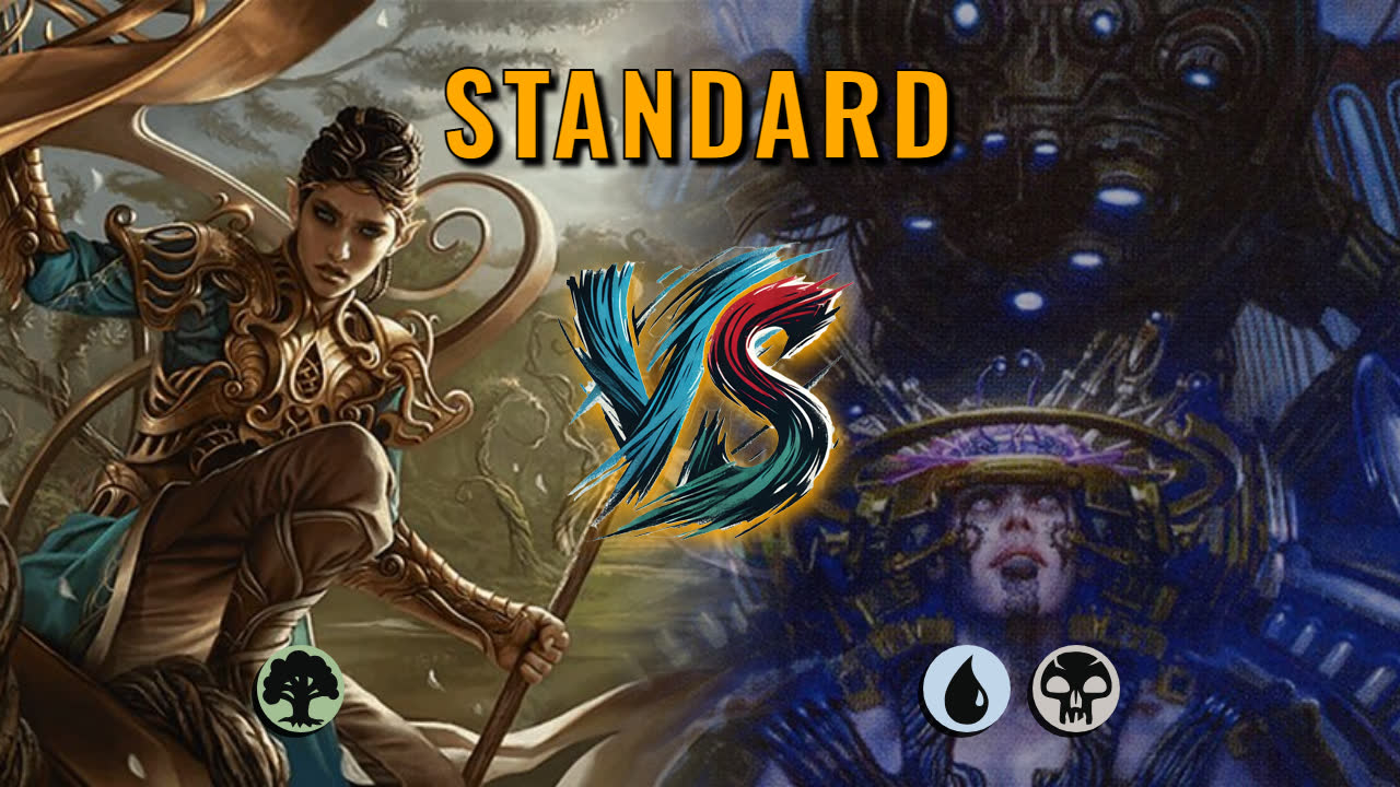 Watch MTG Arena Standard Video - Mono Green Midrange by CunicoliGoblin VS Dimir Aggro by Darktemp - 8d80ef