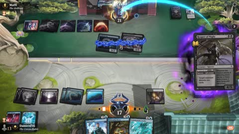 Watch MTG Arena Video Replay - Dimir Midrange by DamienF16 VS Grixis Midrange by Maffi - Premier Draft