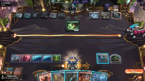 Watch MTG Arena Video Replay - Temur Midrange by DamienF16 VS Sultai Midrange by A. Crowley - Chromatic Cube Draft