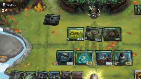 Watch MTG Arena Video Replay - Simic Midrange by utku VS Mono Green Midrange by Stulltry - Standard Ranked
