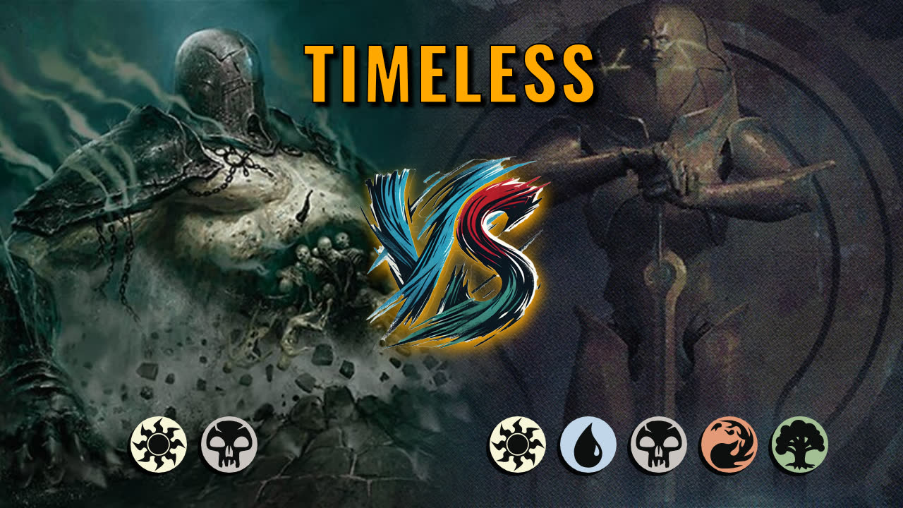 Watch MTG Arena Timeless Video - Orzhov Midrange by saitama VS 5 Color Midrange by Tollbooth Willie - e1f237