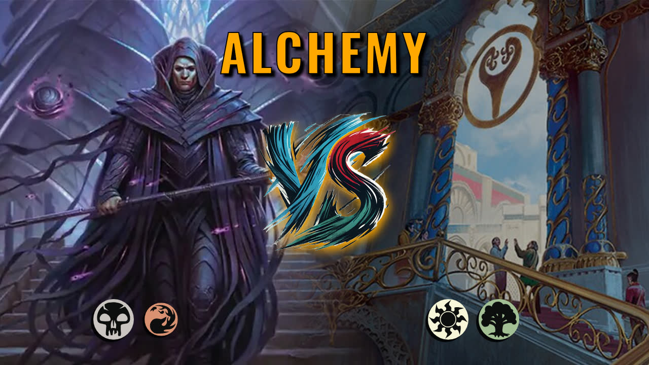 Watch MTG Arena Alchemy Video - Mono Black Aggro by CunicoliGoblin VS Selesnya Aggro by Joan - e8c2cd