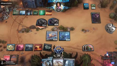 Watch MTG Arena Video Replay - Grixis Midrange by DamienF16 VS WUBG Midrange by 0DegreesCalvin - Chromatic Cube Draft