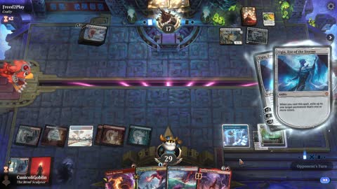 Watch MTG Arena Video Replay - Izzet Midrange by CunicoliGoblin VS Mono White Control by Freed2Play - Standard Play