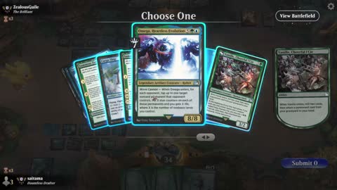 Watch MTG Arena Video Replay - Sultai Midrange by saitama VS UBRG Midrange by ZealousGuile - Premier Draft