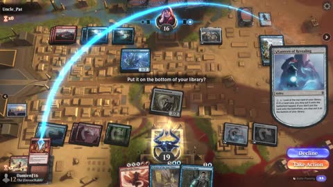 Watch MTG Arena Video Replay - Temur Midrange by DamienF16 VS Izzet Midrange by Uncle_Pat - Chromatic Cube Draft