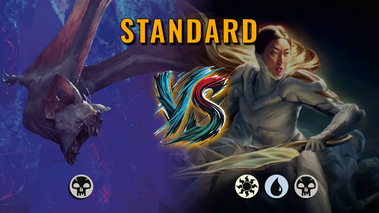 Watch MTG Arena Standard Video - Mono Black Aggro by Numbskull VS Esper Midrange by Riro - 228a0a