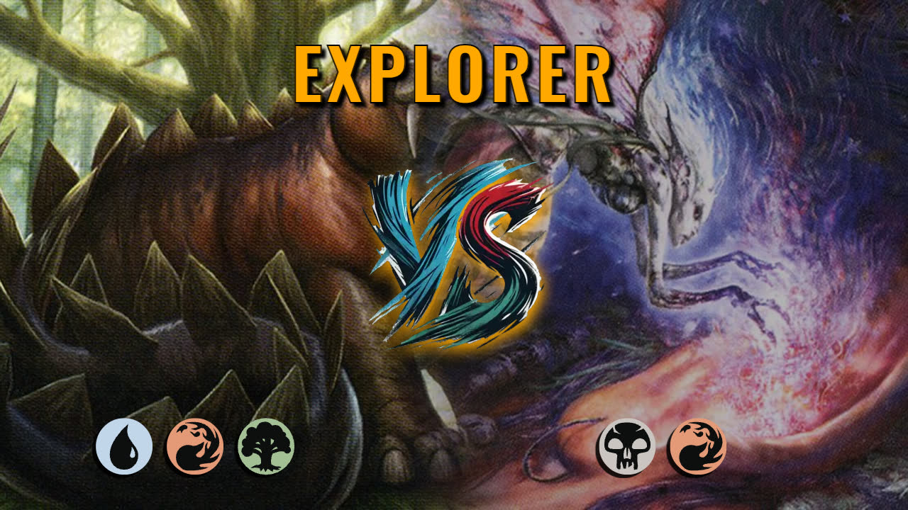 Watch MTG Arena Explorer Video - Temur Midrange by HamHocksMTG VS Rakdos Midrange by NumbSkullMTG - 3b5171