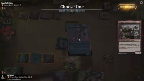 Watch MTG Arena Video Replay - Derevi, Empyrial Tactician by saitama VS Muxus, Goblin Grandee by AzaghalsMask - Historic Brawl