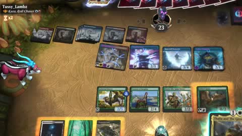 Watch MTG Arena Video Replay - Thalia and The Gitrog Monster by saitama VS Kaza, Roil Chaser by Tussy_Lambz - Historic Brawl